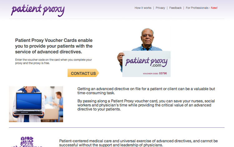 Patient Proxy For Professionals: Offer to organizations to purchase proxies in bulk